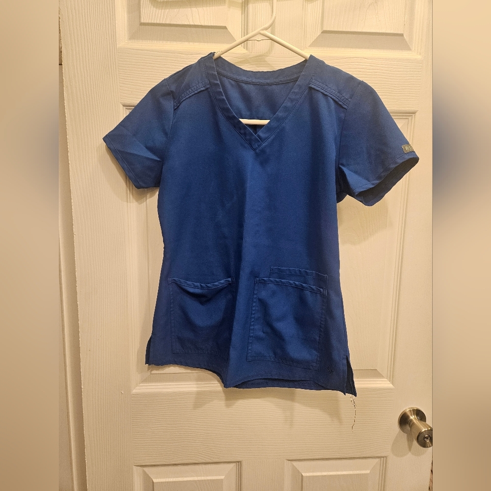 Med Couture Royal Blue Scrub Top & Pant Set
